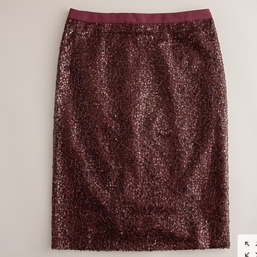 NWT J. Crew Sequined pencil skirt - Picture 2 of 3